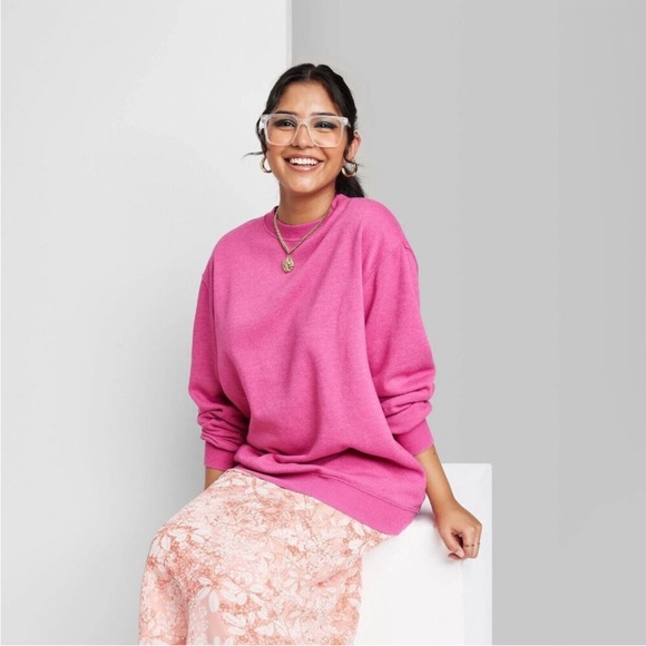 SOLD! Wild Fable fuchsia sweatshirt - Picture 3 of 10